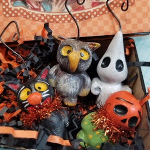 Halloween Ornament gift set with a hand made gift box made to order