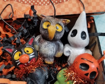 Halloween Ornament gift set with a hand made gift box made to order