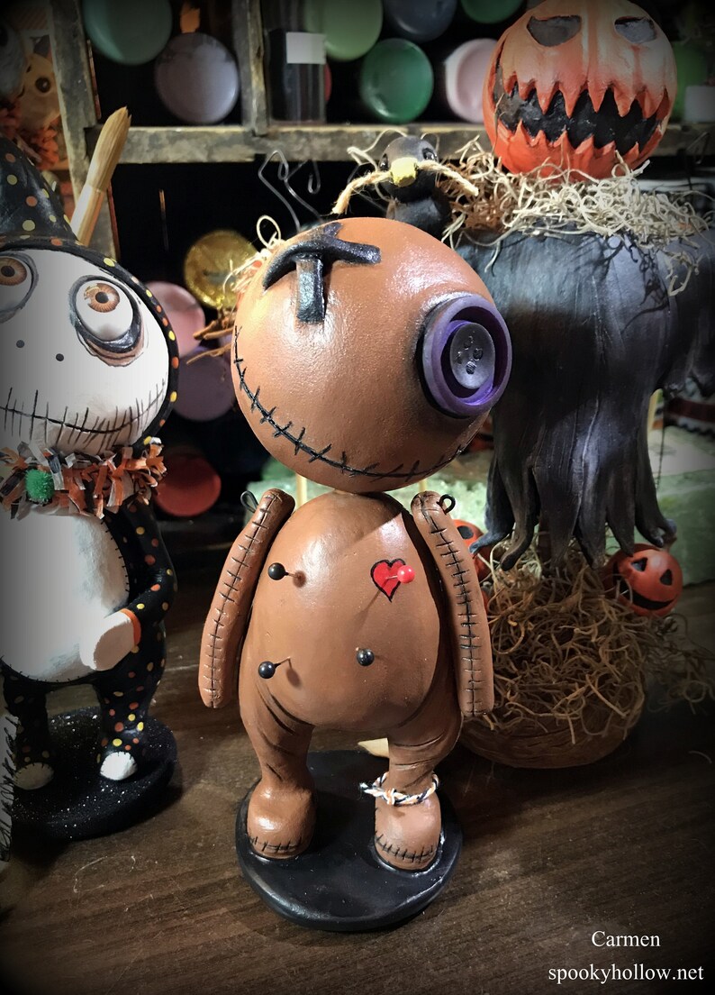 Halloween horror clay voodoo doll made to order Etsy