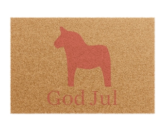 God Jul Dala Horse Doormat