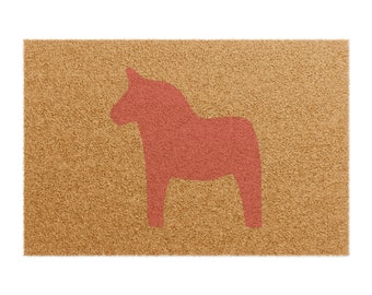 God Jul Dala Horse Doormat