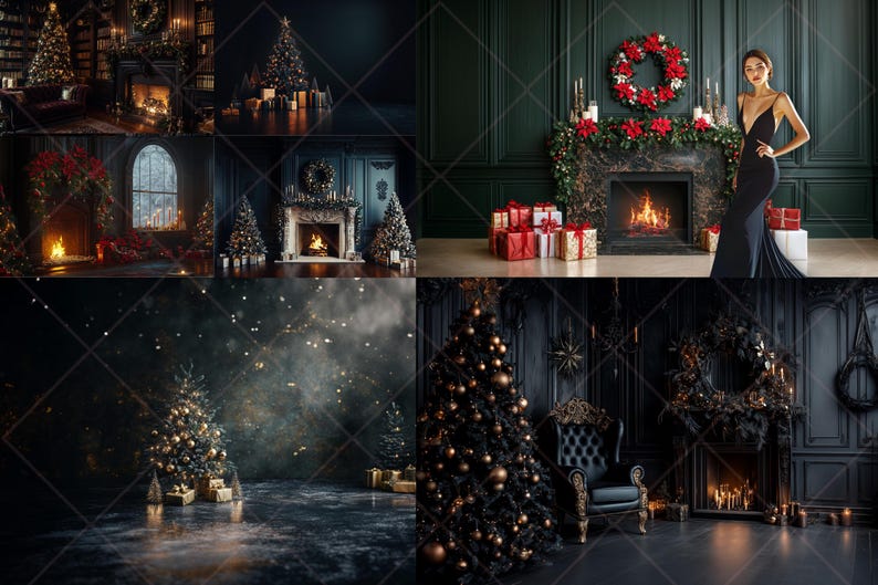 25 Digital Elegant Backdrops Bundle, Christmas Backgrounds, Maternity ...
