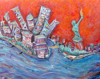 Lady Liberty: 18" High Quality Print by NYC's J. Gluskin