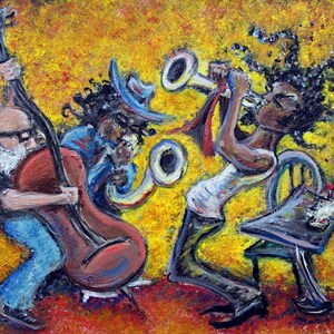 The Jazz Trio - 24&quot; High Quality Print by NYC&#39;s J. Gluskin