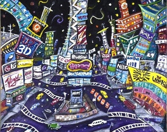 City of Lights/Times Square: 24" High Quality Print by NYC's J. Gluskin