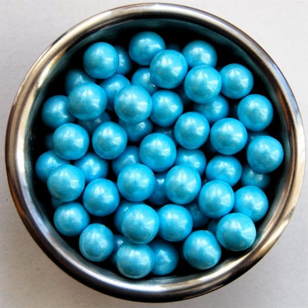 Pearl Light Blue Sixlet Sprinkles 3.1 ounce Jar