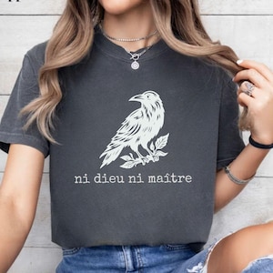 Comfort Colors® Ni Dieu Ni Maître Anti-Authoritarian Shirt, No God No Master, Anti Trump Shirt, Leftist Protest Tee, Anarchist Activism Tee