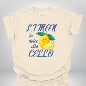 Limoncello Comfort Colors Tee, Refreshing Lemon Graphic Shirt, Italian Summer Shirt, Gift for Lemon Lovers, Italy Vacation Tee,Cocktails Tee