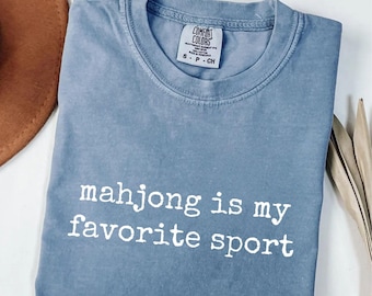 Comfort Colors® Mahj, Funny Mahjong Tee, Gift for Mahjong Enthusiast, Mahjong T-shirt, Mahjong Gifts, Mahjong Player Shirt, Board Game Shirt