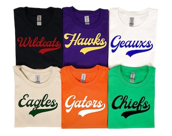 Custom Mascot Retro Shirt, Booster School Spirit T-shirt, Cheer Team Mascot shirt, school spirit wear, school mascot t-shirt, school tshirt
