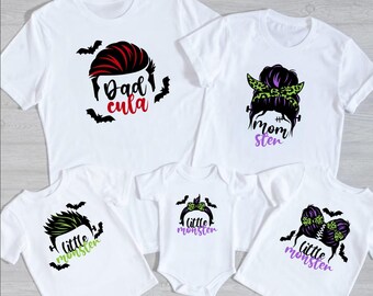 Momster and Dadcula Matching Halloween Shirt, Couples Halloween Shirt, Momster Dadcula Little Monster Family Matching Shirt, Funny Halloween