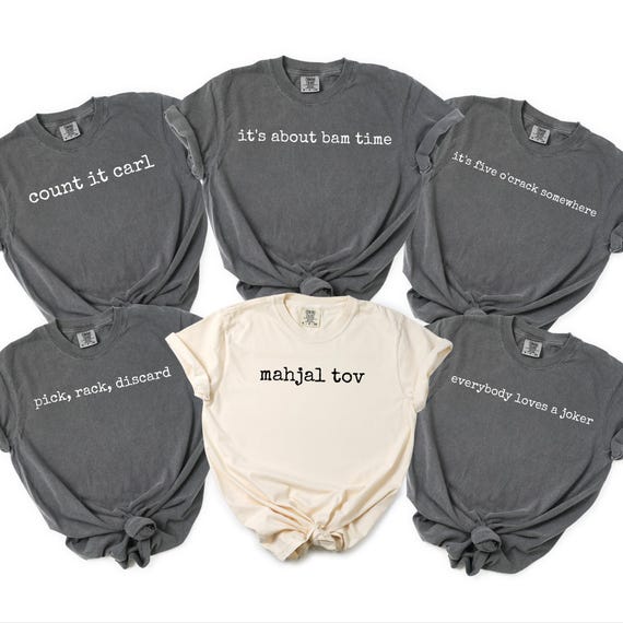 Funny Mahjong Shirt, Comfort Colors Matching Group Mahj Tees, Game Night Gift for Her
