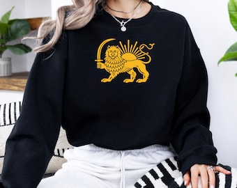 Persian Flag Shirt, Persian flag symbol, Shiro Khorshid,Lion and sun sweatshirt, Free Iran,Zan Zendegi Azadi,stand with iranian women hoodie