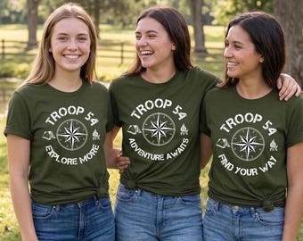 Custom Scout Troop Shirt, Personalized Team Tee