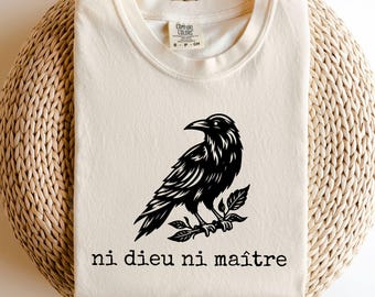 Comfort Colors® Ni Dieu Ni Maître Anti-Authoritarian Shirt, No God No Master, Anti Trump Shirt, Leftist Protest Tee, Anarchist Activism Tee