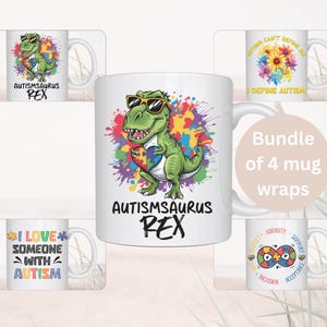 Bundel autismebewustzijn mok: sublimatieontwerpen (digitale download)