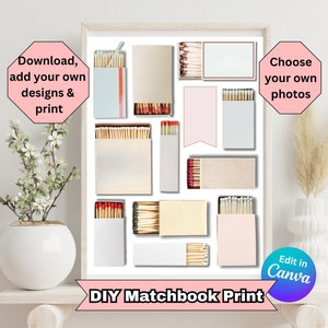 Matchbook Poster Template: DIY Photo Collage (Digital Download)