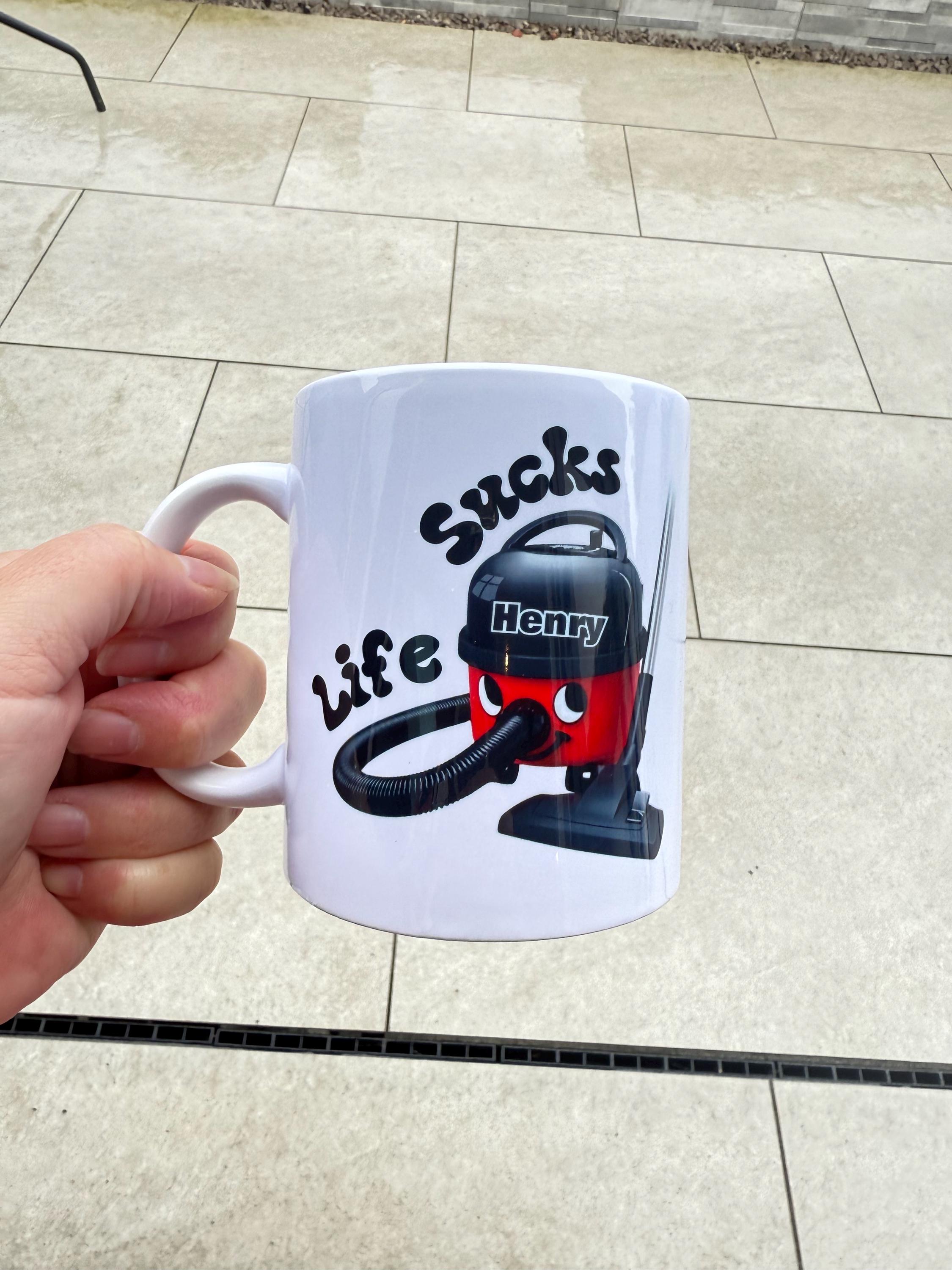 Life Sucks Mug: Sarcastic Henry Hoover Coffee Mug - Etsy UK
