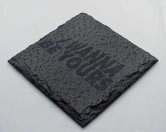 Arctic Monkeys inspired Slate Coaster | AM | I Wanna Be Yours | Unique Music Gift