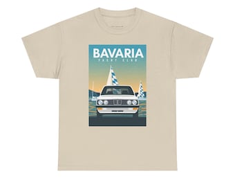 Bavaria Yacht Club Graphic T-Shirt | Vintage/Off-White | German Car Gift