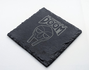 Chronicles of DOOM Slate Coaster | MF DOOM | HipHop | Rap | Unique Gift