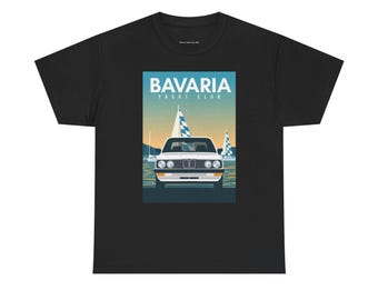 Bavaria Yacht Club Graphic T-Shirt | Black | German Car Gift