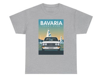 Bavaria Yacht Club Graphic T-Shirt | Grey | German Car Gift