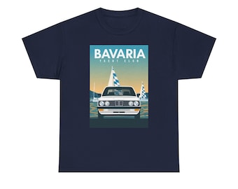 Bavaria Yacht Club Graphic T-Shirt | Navy | German Car Gift