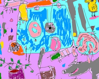 Folk Art, Painting, Digital, Instant Download