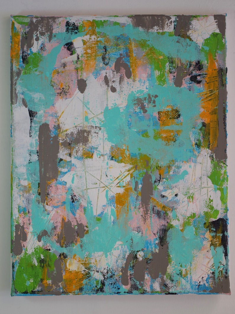 Painting Abstract Modern Original Art Framed Painting Etsy