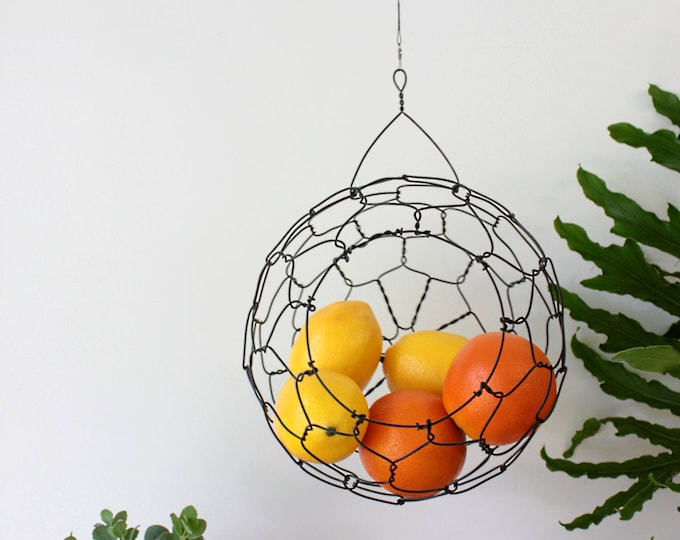 Wire Basket, Hanging Basket, Fruit Basket, Farm House, Vintage Style