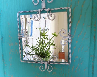 Vintage Style Wire Framed Mirror