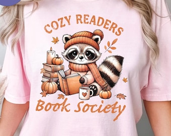 Cozy Readers Book Society Shirt Fall Book Society Shirt Bookish Coffee Shirt Cozy Reader Shirt Cozy Book Club Shirt Reading Lover Shirt
