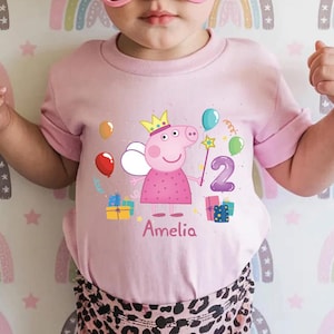 Peppa Pig Birthday Shirt Birthday Tshirt Peppa Pig Tshirt Family Matching Birthday Shirts Custom Peppa Pig Family Shirt birthday girl Shirt