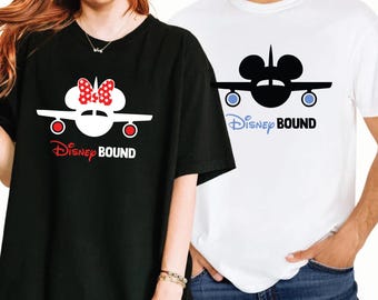 Comfort Colors Cute Bound 2025 tee Cute Mickey Minnie Airplane tee Cute Couple Matching Tee WDW Family Trip Shirt Cute Vacation Tee