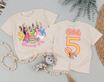 Personalized Disneyland Princess Birthday girl Shirt Disneyland Princess shirt Disneyland Birthday Princess Trip Shirt Family Magic Kingdom