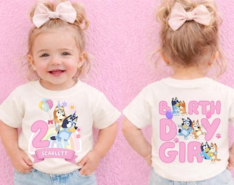 puppy Birthday Girl Shirts puppy Theme Tees Custom Birthday Girl Tee Toddler Shirt Birthday Squad Outfit Personalized Kids Tee