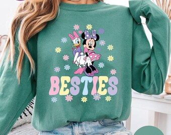 Comfort Colors Minnie Mouse And Daisy Duck Besties Shirt Disney Bestie Vacation Shirt Disneyland Family Matching Trip shirt WDW Bestie Tee