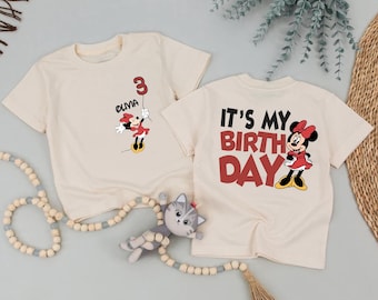 It's my birthday Custom Minnie Birthday Girl Shirt Magic Kingdom Birthday Trip shirt Custom Mouse Party Tee Disney Toddler Kids tee