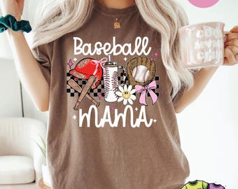 Baseball Mama Shirt Comfort Colors Baseball Mom Shirt Mom Sport Shirt Game Day Shirt Baseball Lover Mom Tee Retro Baseball Mama Shirt