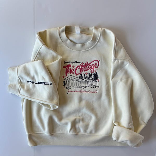 Greetings from the Cottage: Heated Rivalry Embroidered Sweatshirt