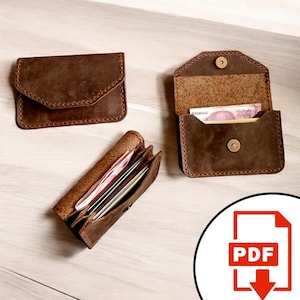 Plantilla de billetera en forma de acordeón: patrón de costura en PDF para un tarjetero organizado