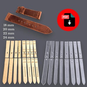 Watch Strap Templates - 4 Sizes PDF Sewing Patterns