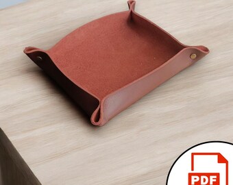 Easy DIY Leather Tray Pattern (PDF) - Leather Patterns - Pdf Pattern