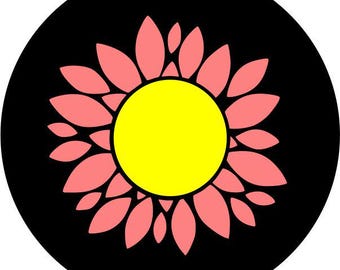 Simple Flower - Spare Tire Covers for all make and models. All tire sizes available, Made in USA. Backup camera available