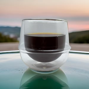 Double Wall Floating Coffee Glass For Coffee Short 250Ml Xbloom Glass