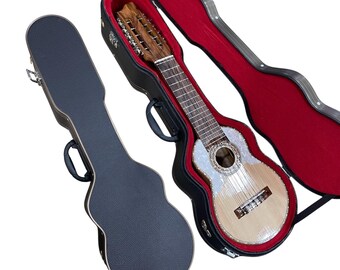 Vintage Charango stringed instrument with 10 strings and armadillo