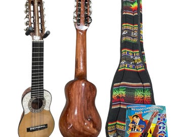 ロンロコ - 本物の高品質、1ピース手彫りアンデス弦楽器（ケース