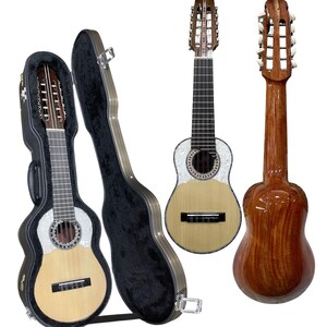 Professionelle Konzert Charango | einteilige Quina Quina, Ebenholz-Griffbrett, Fichtendecke (inklusive Hartschalenkoffer)