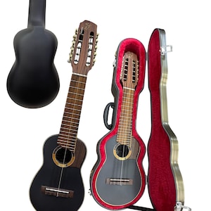 Black Charango One Piece Naranjillo Holz – Fichtendecke, Jacaranda Griffbrett, Koffer & Zubehör